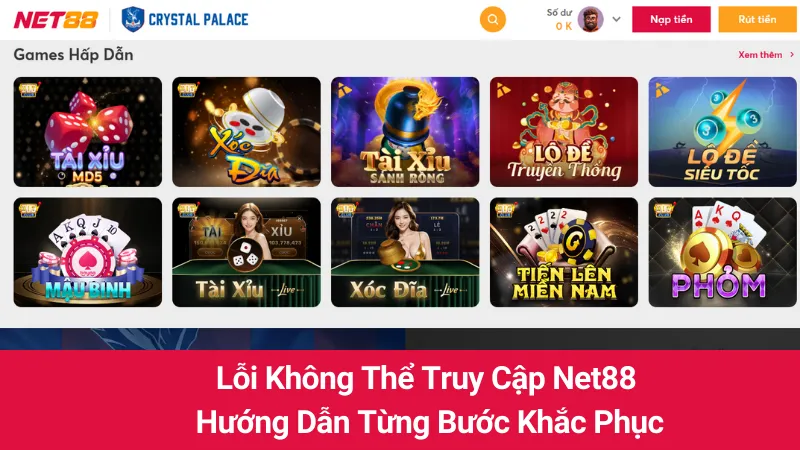 Lỗi Không Thể Truy Cập Net88: Hướng Dẫn Từng Bước Khắc Phục 1 Lỗi Không Thể Truy Cập Net88: Hướng Dẫn Từng Bước Khắc Phục