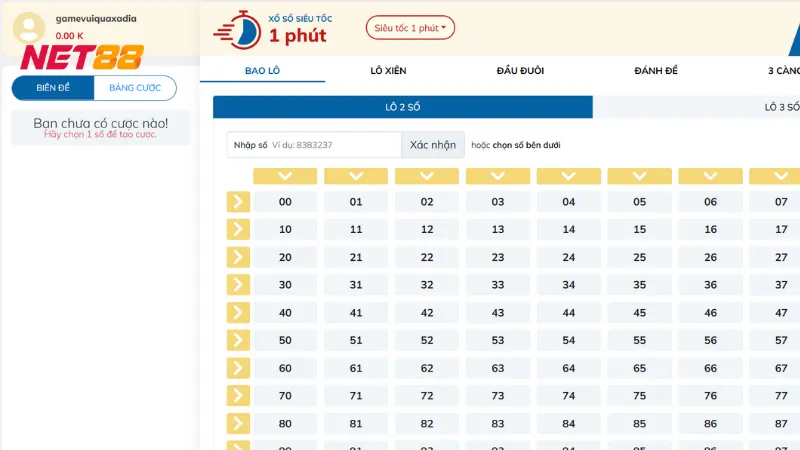 Khám phá thế giới Lô đề siêu tốc net88