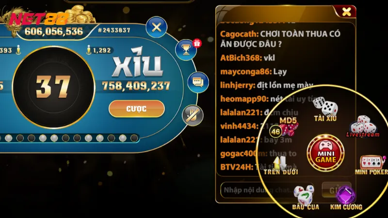 Chiến lược đặt cược hiệu quả trong tài xỉu net88