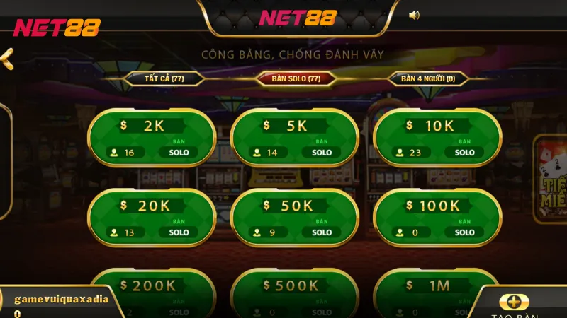 Cách tham gia game bài trực tuyến Tiến lên Miền Nam net88